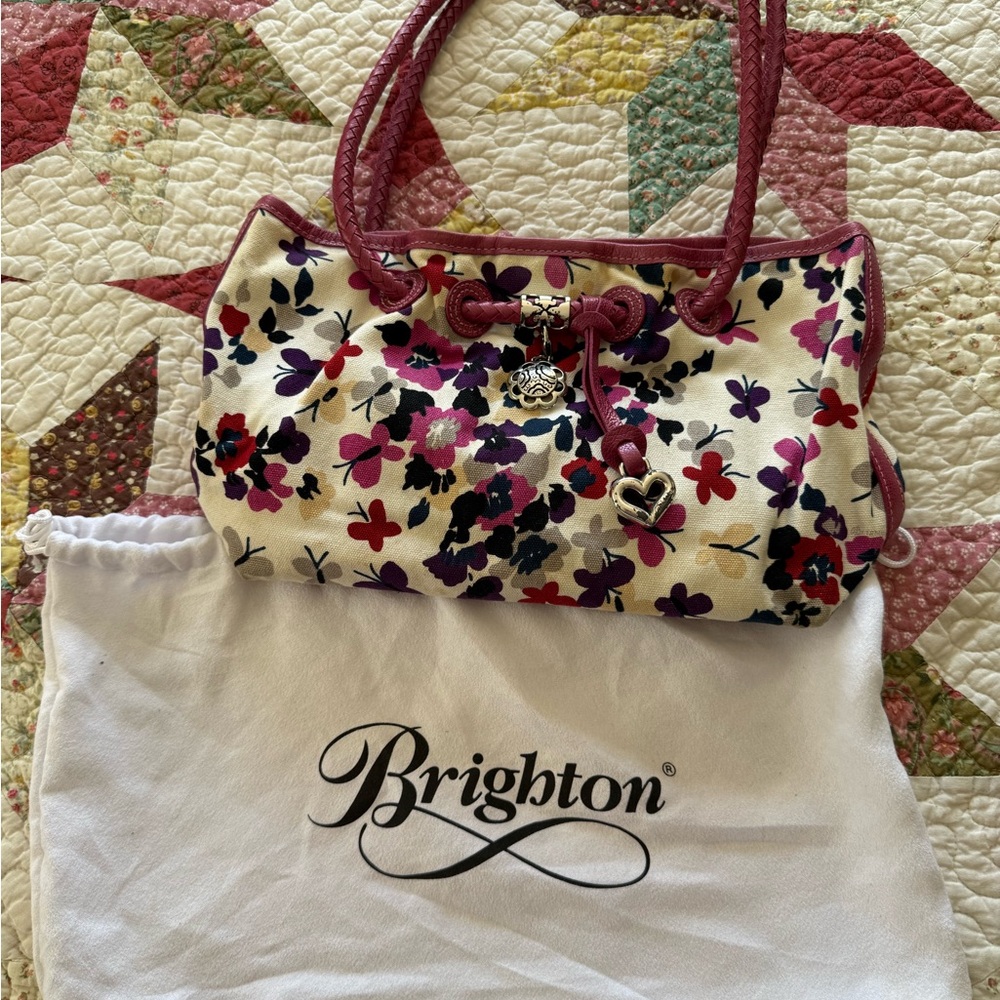 Brighton butterfly Floral Canvas Tote Bag - Multicolor